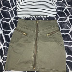 H&M Zip Up Mini Skirt